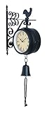 Deco-79-35412-Metal-Outdoor-Double-Clock-10-by-22Inch