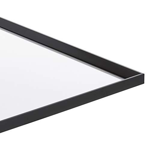 Amazon Basics Rectangular Wall Mirror 24″ x 36″ Peaked Trim, Black