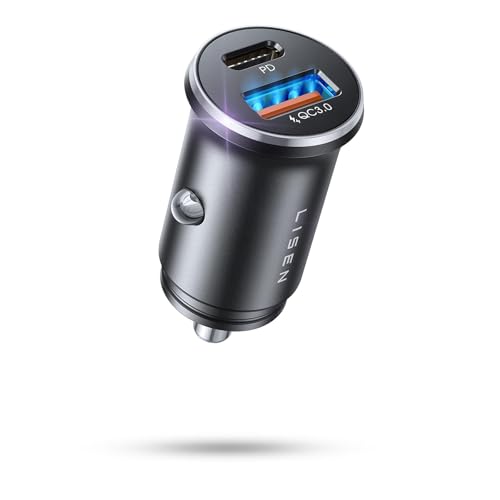54W Zigarettenanzünder USB C, PD&QC3.0 Auto Ladegerät KFZ, 12V USB Adapter Auto Zigarettenanzünder Steckdose für iPhone 17 Pro Max Air, Galaxy S25 Ultra, Xiaomi 15 und mehr