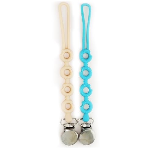Pacifier Clip Donut for Baby Boy Girl Pacifier Holder Silicone Pacifier Clips for Boys Girls