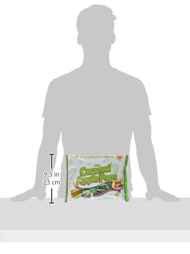 TOOTSIE ROLL CARAMEL APPLE POPS – INDIVIDUALLY WRAPPED CARAMEL COVERED GREEN APPLE CANDY LOLLIPOPS – BULK PEANUT FREE, GLUTEN FREE CANDY – 24 COUNT (PACK OF 1)