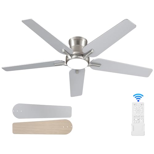 POCHFAN Brushed Nickel Ceiling Fan