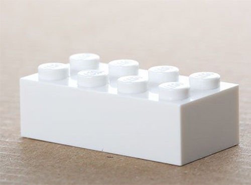 LEGO 100 WHITE 2x4 pin Bricks