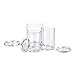Richboom 3 Connected Compartments 100% Acrylic Cotton Bud and Ball Holder - Cosmetic Storage Makeup Organizer - Bath Accessory