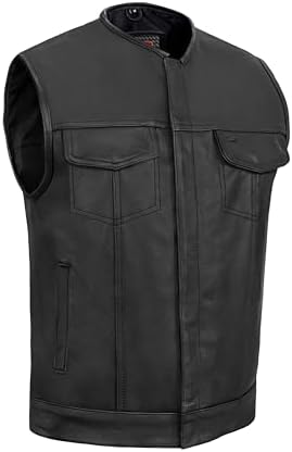 Amazon.com: Leatherick Mens Leather Motorcycle Vest | SOA Club