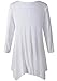 LARACE Plus Size Tops for Women Tunic Asymmetrical Dress Shirts 3/4 Sleeve V Neck Flowy Ladies Clothes for Leggings(White 3X)