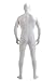 JustinCostume Spandex Open Face Full Bodysuit Zentai Suit, XL, White