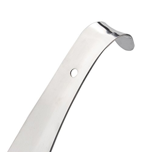 RAHATA 2 Pieces Short Metal Shoe Horn Stainless Steel Professional Shoe Horn