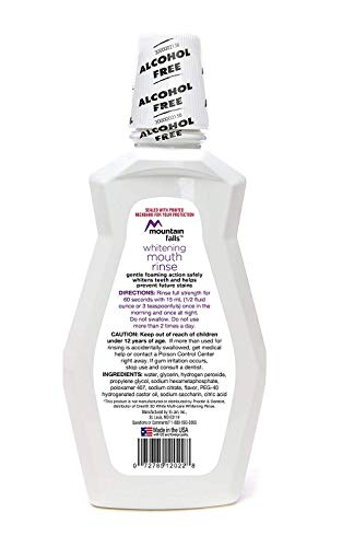 Mountain Falls Alcohol-free Clean Mint Whitening Mouthwash, Oral Rinse for Fresher Breath, 32 Fluid Ounce (Pack of 4)