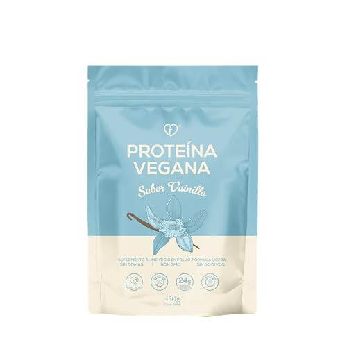 CARO FIT | Proteína Vegana Aislada de Chícharo y Arroz Sabor Vainilla | Clean Label sin Gomas, Sin Azúcar y Endulzada con Monk Fruit | Plant Based, Sin Gluten | 24 g de Proteína por Porción – 450 g
