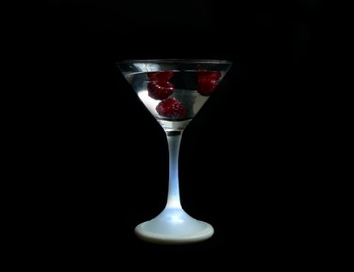 Fortune Products LG-6001 Crystalight Lighted Martini Glass, 5" Diameter x 7.25" Height, 8 oz. Capacity (Pack of 4)