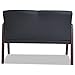 Alera Reception Lounge Series Wood Loveseat, 44.88w X 26.13d X 33h, Black/Mahogany