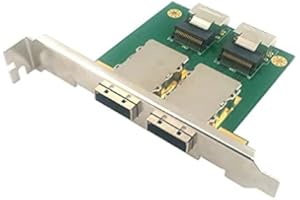 NFHK Dual Ports Mini SAS SFF-8088 to SAS 36Pin SFF-8087 PCBA Female Adapter with PCI Bracket