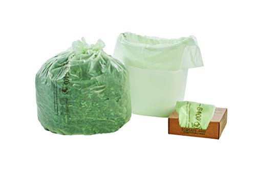 STOUT BY ENVISION E2430E85 ECOSAFE-6400 COMPOSTABLE BAGS, 24″ X 30″, 13 GAL CAPACITY, 0.85 MIL THICKNESS, GREEN (PACK OF 45)