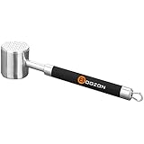 U-YAMAN 304 Stainless Steel Professional Steak & Chicken & Pork & Veal & Beaf Mallet, Meat Tenderizer Hammer / Pounder, Meat & Poultry Tools, Black