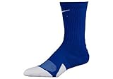 NIKE Unisex Dry Elite 1.5 Crew Basketball Socks (1 Pair), Game Royal/White/White, X-Large