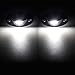HERCOO LED License Plate Light Lamp Lens White Bulbs Black Rear Housing Compatible with Dodge Ram 1500 2500 3500 1994 to 2002 Pickup Truck Step Bumper, Pack of 2