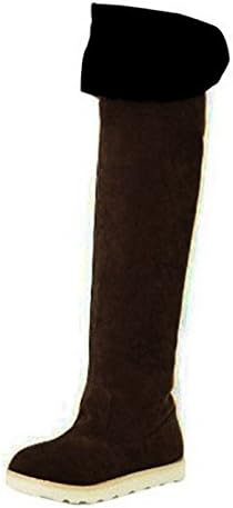 Gaorui Women Winter Flat Thigh High Snow Boots Girl's Over Knee Booties School Shoes