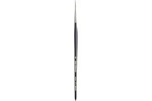 da Vinci Graphic Design Series Lettering Brush, Straight Edge Tip Kolinsky Red Sable with Black Handle, Size 1