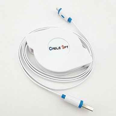 HFORVER 9 ft Retractable Micro USB DATA CHARGER CABLE Compatibles with any Micro-USB Charging Port Phones or tablet Devices SAMSUNG LG HTC SONY (BLUE)