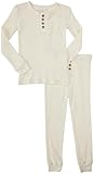 Burt's Bees Kid's Organic Henley Pajama Tee and Pant Set - 3T - Ivory
