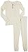 Burt's Bees Kid's Organic Henley Pajama Tee and Pant Set - 3T - Ivory