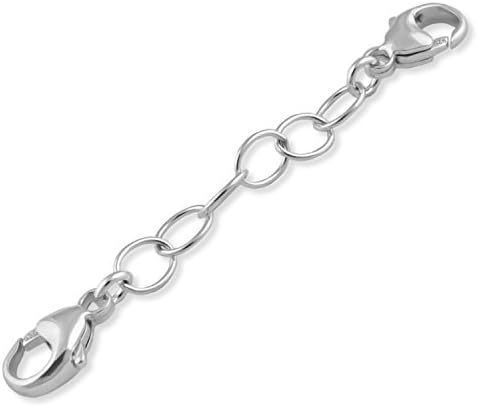 Sterling Silver 5mm Bracelet Safety Chain | Available Lengths 2", 3" | Safety Chain For Your Bracelet, Necklace, Anklet And Other Jewelry