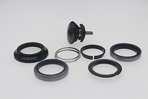NECO H23 Black 1-1/8" Full-integrated 41mm 41.2mm Threadless Bike Bicycle Headset - Thumbnail 2