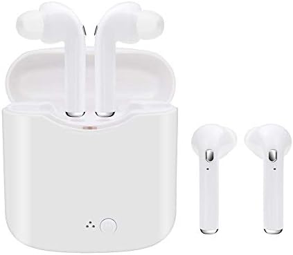 Wireless Earbuds with Charging Case,Bluetooth Earbuds with Mic for Running,Wireless Bluetooth Earphones with Microphone,Mini Sports Earbuds Compatible iOS Android Huawei Samsung Phones X 8 7