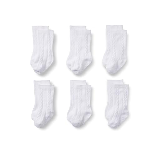 Amazon Essentials x Sofia Grainge Unisex Toddlers and Babies' Cable Knit Knee-High Socks, 6 Pairs