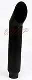 Stainless Steel Flat Matte Black Cat Miter Cut Smoker Exhaust Stack 5