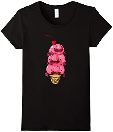 Women's Ice Cream Blobfish Shirt Small Black