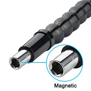Maexus Flexible Drill Bit Extension - Magnetic Hex Soft Shaft, Flexible Screwdriver Extension for Connect Drive Shaft Tip Drill Bit Kit Adaptor (2 Pcs)