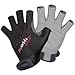 Hyperflex 3/4 Fingerless Gloves – Helps Protect Hands - Kayak Gloves for Kiteboarding, Canoeing and Stand-Up Paddle-Boarding - Padded and Vented for Durability and Comfort - Adjustable Wrist Cinch , Black, Large