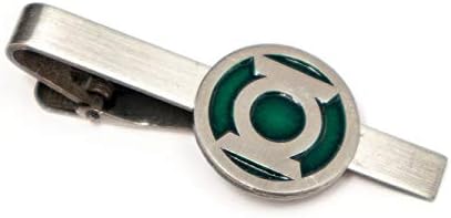 SharedImagination Green Lantern Cufflinks, Justice League Tie Clip, Batman vs Superman Tie Tack Jewelry, Green Lantern Logo Cuff Links Link Wedding Party Gift, Avengers Groomsmen Gifts