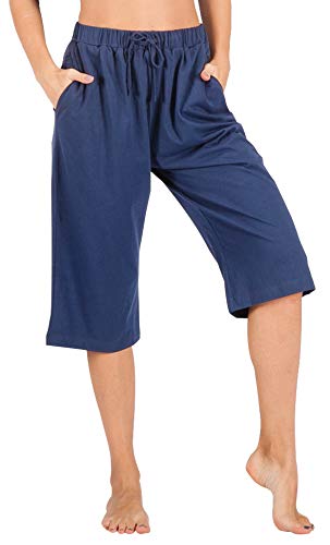 Cotton Women Pajama Capri Pants Lounge 