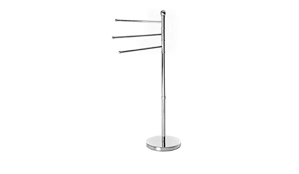 UNIMASA TOALLERO DE PIE 3 Brazos Metal Cromado 65,50 X 22,80 ...