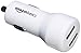 Amazon Basics Dual-Port USB Car Charger Adapter for Apple and Android Devices, 4.8 Amp, 24W, White