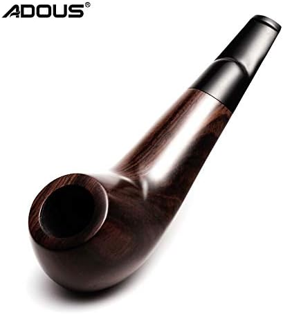High Quality | Tobacco Pipes & Accessories | New ADOUS Ebony Pipe Trumpet Style Short Paragraph AH652 Chinese Tobacco Pipe Smoking Pipes | by GADEMATA | 1 PCs