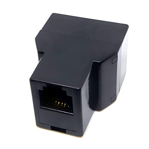 Phone Jack Splitter for Landline Telephone RJ11 6P4C 2 WAY Adapter (1