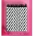 24 black and white candy striped candles