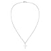 AeraVida Minimalist Sleek Christian Cross .925 Sterling Silver Pendant Necklace