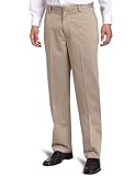 Dockers Men's Never Iron Essential Khaki D3 Classic-Fit Flat-Front Pant, British Khaki - discontinued, 38W x 32L