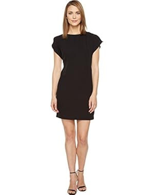 Womens Flutter Sleeve Shift Dress