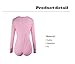 Moxeay V-Neck One Piece Bodysuit Long Sleeve Bodycon Rompers Overall (Small, Pink)