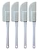 Set of 4 Flexible Rubber Mini Scraper, Spatula