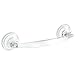 mDesign Bathroom Shower Suction Cup Towel Bars for Hand Towels, Wash Cloths - Pack of 2, Clear