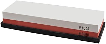 Dodoga Sharpening Stone 3000/8000 Grit Double Sided Whetstone Knife Sharpener Waterstone with Nonslip Rubber Stone Holder