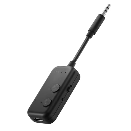 エレコム Bluetooth トランスミッター 送信機能 20時間連続再生 Bluetooth ver5.3 【テレビや飛行機、車の音楽をワイヤレスで】 3.5mmプラグ 充電しながら使用可 2台へ同時に音声を送信できるデュアルストリーム機能 軽量 コンパクト設計 AirPods Pro 3での動作検証済 ブラック LBT-ATR02ECBK
