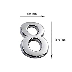 2.75 Inch Adhesive House Numbers, Mailbox